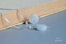 Load image into Gallery viewer, Type A Burmese Lavender Jadeite Coin Silver Earrings