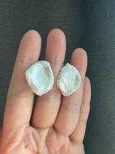 Load image into Gallery viewer, #6: XL Ivory Baroque Keshi Pearl Statement Earring Studs