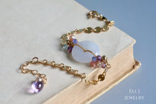 Load image into Gallery viewer, Type A Burmese Lavender Jade Donut 14KGF Bracelet