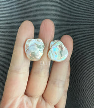 Load image into Gallery viewer, [RARE] XL Keshi Pearl (Natural Pink-Peach Color) Earring Studs