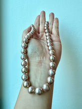 Load image into Gallery viewer, Large Golden Peach Edison Pearl Necklace