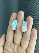 Load image into Gallery viewer, #6: Top Purple-Golden Rainbow Freshwater Baroque Pearl Earring Studs