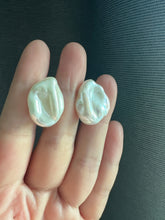 Load image into Gallery viewer, #8: XL Ivory Baroque Keshi Pearl Statement Earring Studs