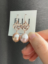 Load image into Gallery viewer, XL Pink Edison Pearls 14KRGF Earrings