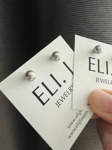 {Boutiques Special Price- only for a limited time!} Silver 6-6.5mm Freshwater Pearl Earring Studs 925 Silver