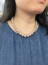 Load image into Gallery viewer, Large Golden Peach Edison Pearl Necklace