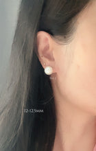 Load image into Gallery viewer, 12-12.5 Ivory FW Perfect Round Earring Studs