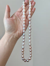Load image into Gallery viewer, Silk: Freshwater Pink, Purple, Champagne, Ivory Pearl Necklace