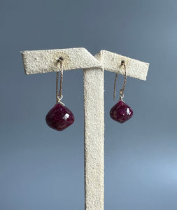 Ruby Plump Drops 14KGF Earrings