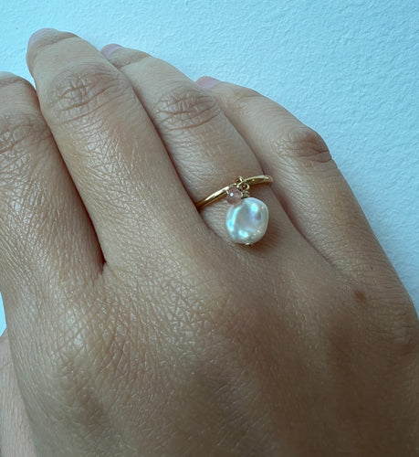 3 Pearl & Charm Goldplated Rings