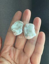 Load image into Gallery viewer, [RARE] XL Ivory Keshi Pearl Earring Studs