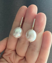 Load image into Gallery viewer, [RARE] Ivory-Pink Freshwater Pearl 14KGF Earrings