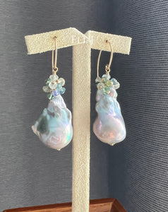 Silver Baroque Pearls & Gems 14kGF Earrings