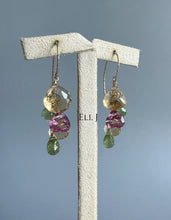 Load image into Gallery viewer, Citrine, Pink Topaz, Peridot 14KGF Earrings