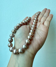Load image into Gallery viewer, Large Golden Peach Edison Pearl Necklace