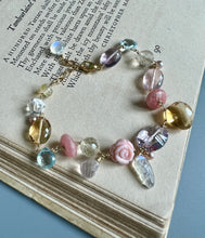 Load image into Gallery viewer, Rose Garden: Pink, Purple Gemstones 14KGF Bracelet