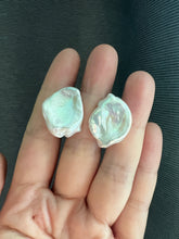 Load image into Gallery viewer, #6: XL Ivory Baroque Keshi Pearl Statement Earring Studs
