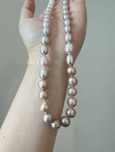 Load image into Gallery viewer, Silk: Freshwater Pink, Purple, Champagne, Ivory Pearl Necklace