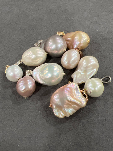 10 Freshwater Pearl Pendants (Add your own chain!)