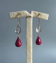 Load image into Gallery viewer, Ruby, Copper Rutile 14KGF Earrings