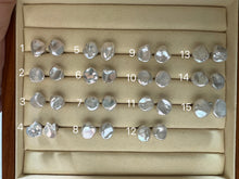 Load image into Gallery viewer, GLOW: Classic Ivory Freshwater Keshi Pearl 925 Earring Studs