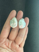 Load image into Gallery viewer, #7: XL Ivory Baroque Keshi Pearl Statement Earring Studs