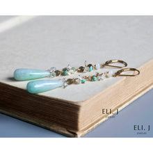 Load image into Gallery viewer, [Signature] Mint Green Type A Burmese Jade Drops, Opal, Gemstone Earrings