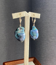 Load image into Gallery viewer, Black Peacock Baroque Pearls 14kGF Earrings