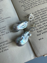 Load image into Gallery viewer, Silver-Rainbow Baroque Pearls 925 Sterling Silver Earrings