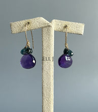 Load image into Gallery viewer, Amethyst, London Blue Topaz 14KGF Earrings