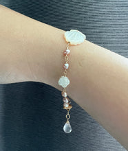 Load image into Gallery viewer, Treasure: Mother of Pearl Shells &amp; Roses, Pearls 14KGF Bracelet