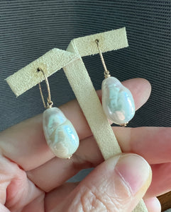 Ivory Large Pearls 14KGF Earrings