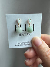 Load image into Gallery viewer, Mismatched Jade and Manmade Opal Earrings