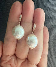 Load image into Gallery viewer, [RARE] Large Ivory-Pink Freshwater Pearls 14KRGF Earrings