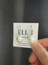 Load image into Gallery viewer, Ivory Rainbow Pearl Silver Earrings
