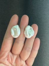 Load image into Gallery viewer, #8: XL Ivory Baroque Keshi Pearl Statement Earring Studs