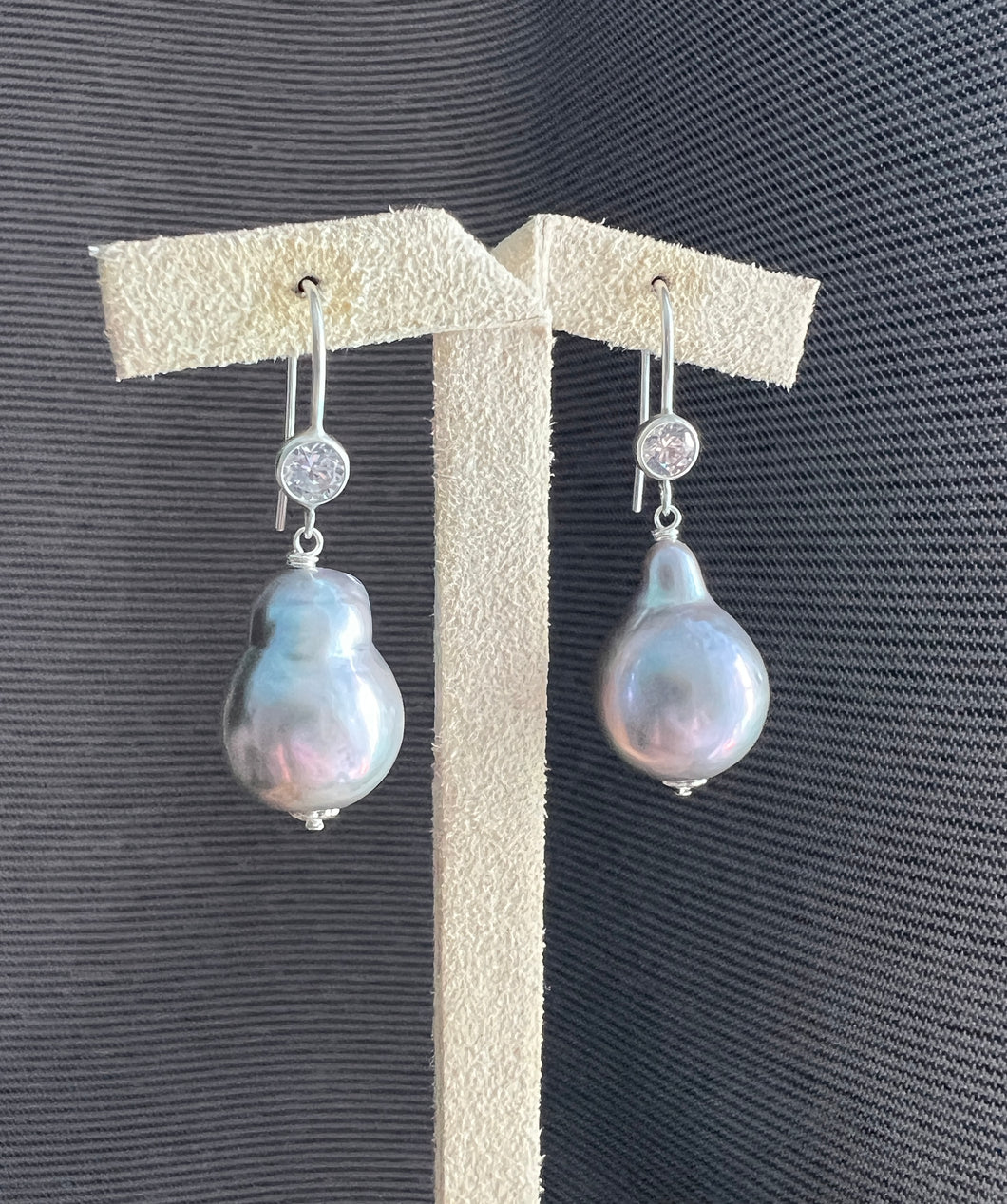 Silver Pearls Sterling Silver Earrings