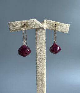 Ruby Plump Drops 14KGF Earrings