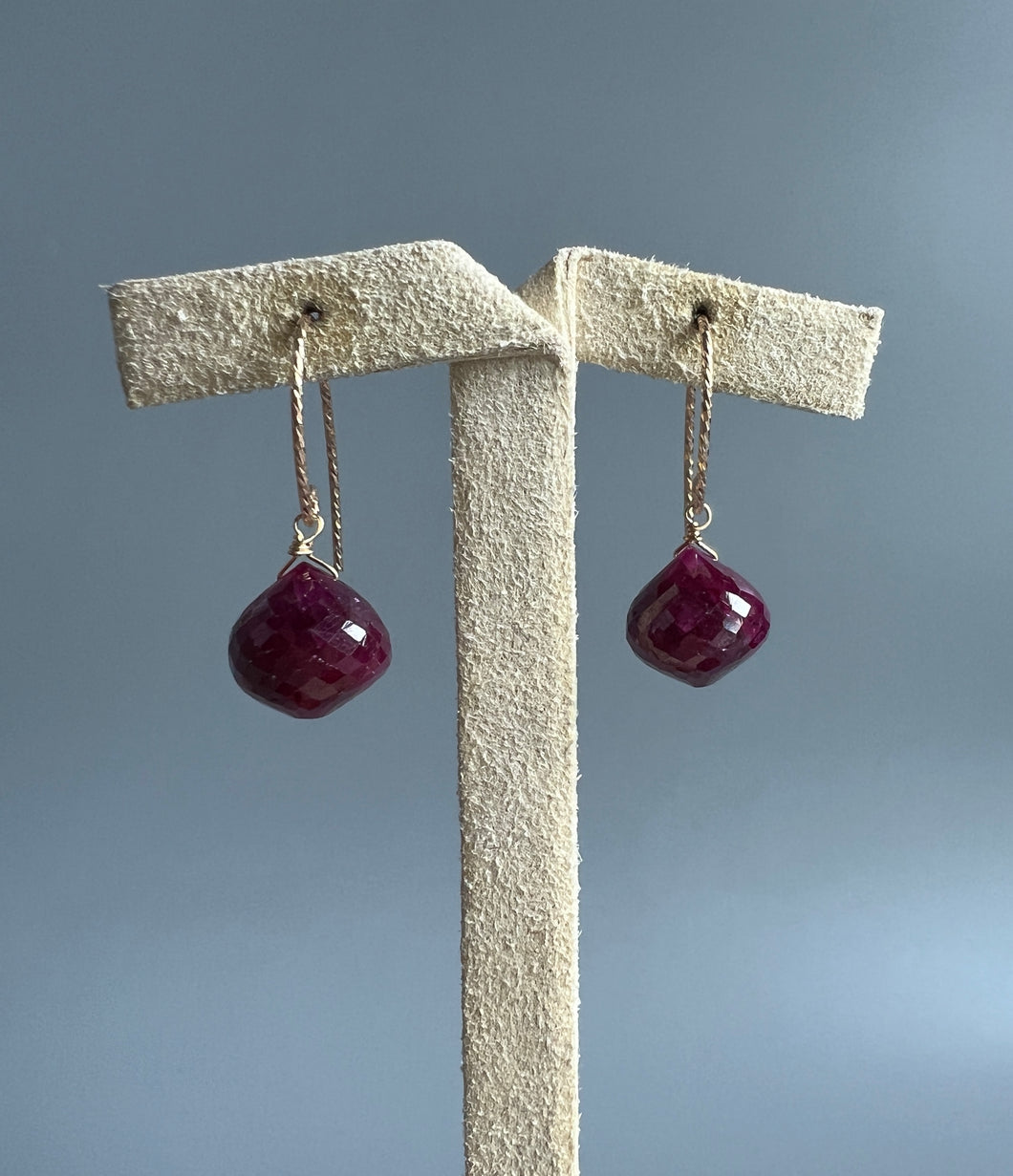 Ruby Plump Drops 14KGF Earrings