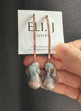 Load image into Gallery viewer, Silver Baroque Pearls 14KRGF Long Dangle