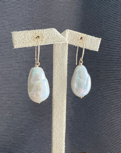 Ivory Large Pearls 14KGF Earrings
