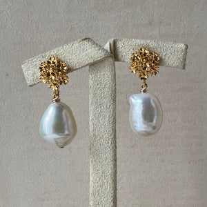 Quirky Ivory Pearls, Bouquet Earring Studs