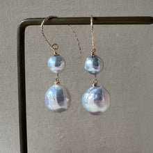 Load image into Gallery viewer, Silver Akoya &amp; Edison Ivory FW Pearls 14kGF Earrings