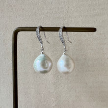 Load image into Gallery viewer, Ivory Pearls CZ Hooks 925 Silver