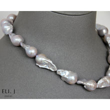 Load image into Gallery viewer, [PREORDER] Top Quality Statement Silver Freshwater Baroque Pearl Necklace