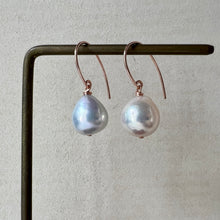Load image into Gallery viewer, Mismatched Ivory Pearls 14kRGF Earrings