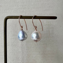Load image into Gallery viewer, Mismatched Ivory Pearls 14kRGF Earrings