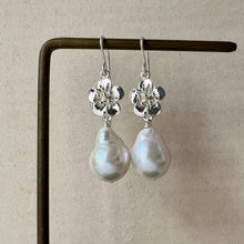 Load image into Gallery viewer, Ivory Drop Pearls, Sakura 925 silver Earrings