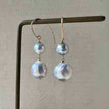 Load image into Gallery viewer, Silver Akoya &amp; Edison Ivory FW Pearls 14kGF Earrings