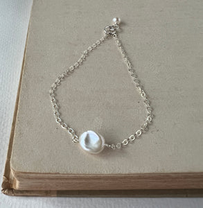 Keshi Pearl 925 Silver Bracelet